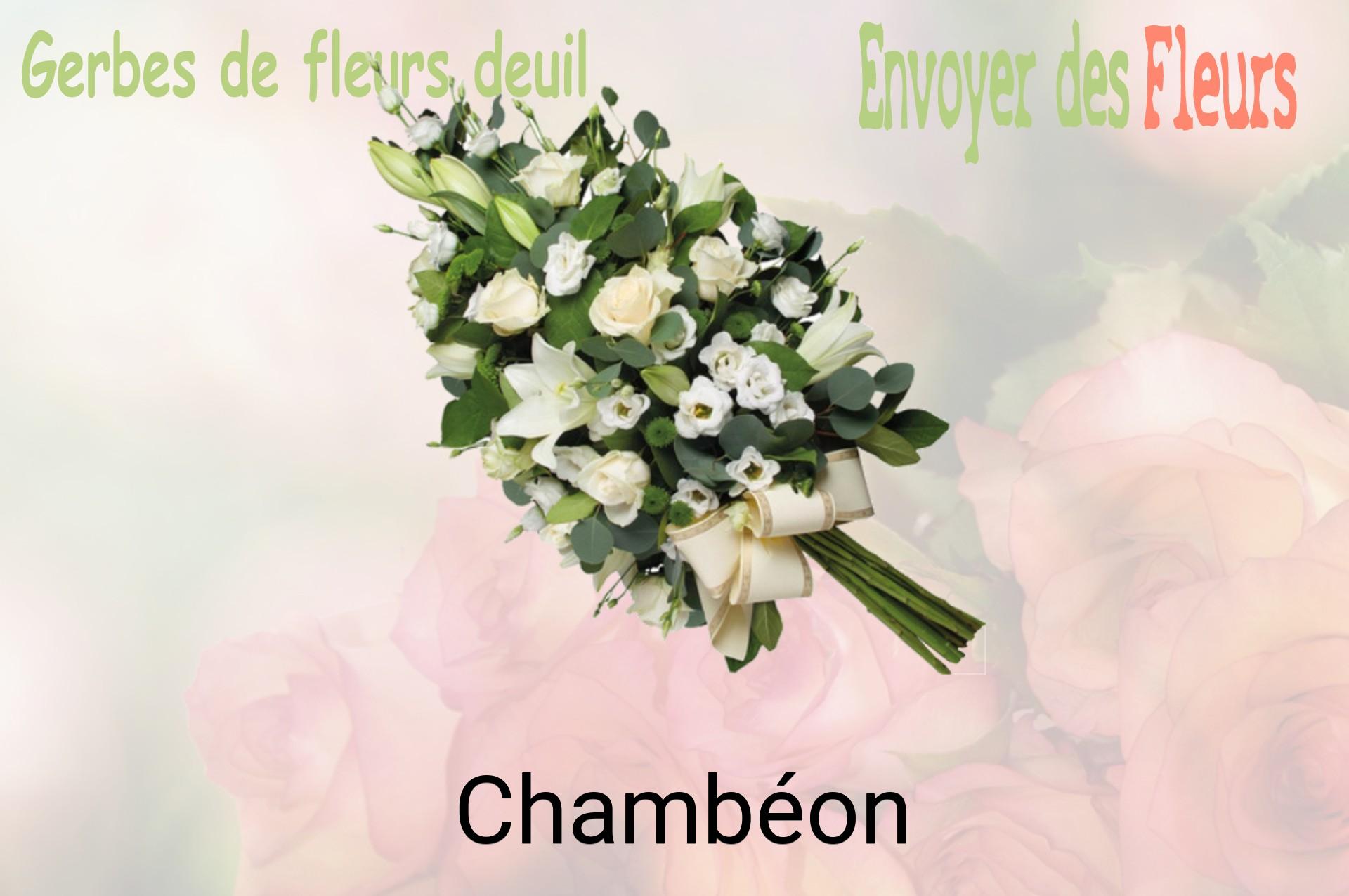 Gerbe de fleurs de deuil livrée à Chambéon